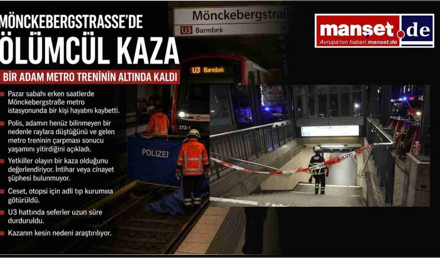 Mönckebergstraße Metro İstasyonu'nda Ölümcül Kaza: Bir Kişi Hayatını Kaybetti