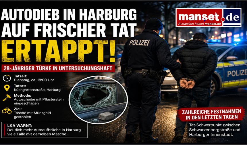 Autodieb in Harburg auf frischer Tat ertappt und in Untersuchungshaft