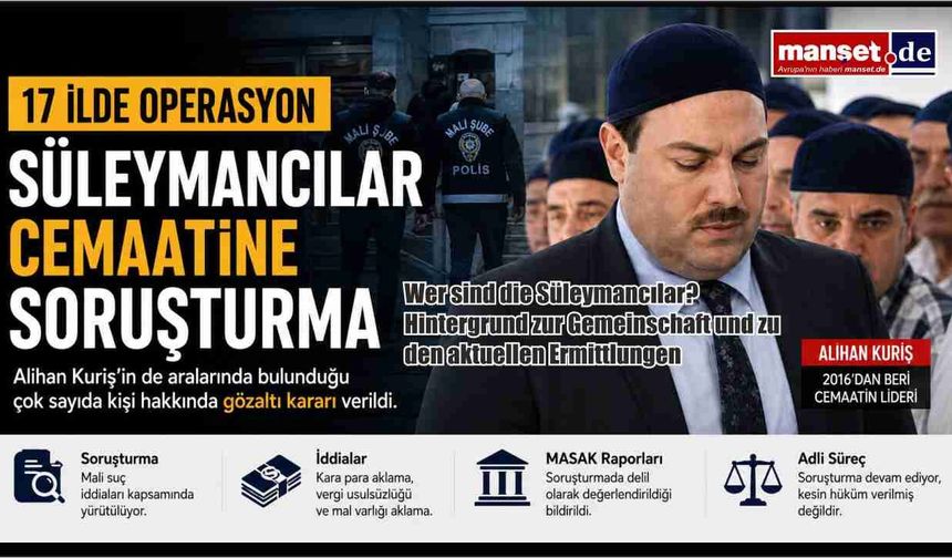Süleymancılar Cemaatine operasyon: Alihan Kuriş gözaltına alındı