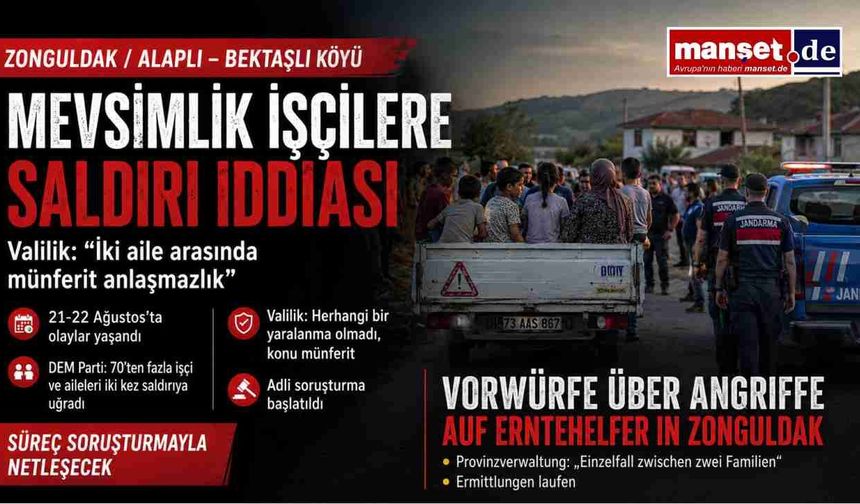 Zonguldak’ta Mevsimlik İşçilerle İlgili Saldırı İddiaları: Valilikten “Münferit Anlaşmazlık” Açıklaması