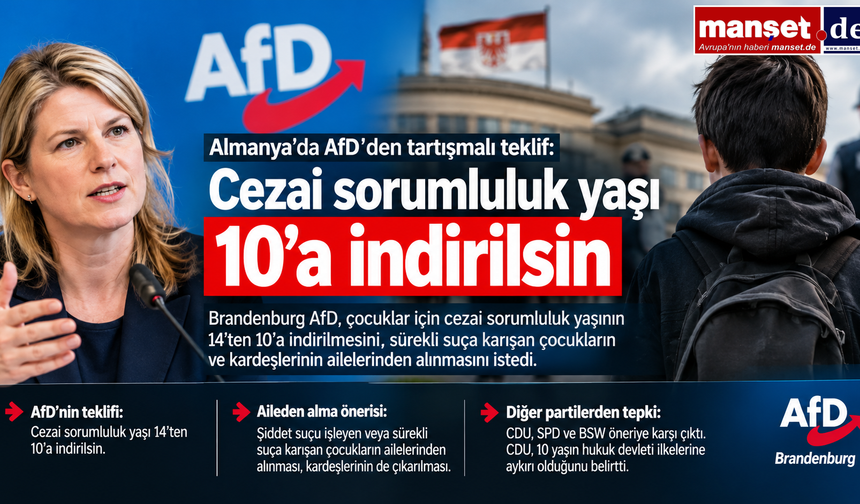 AfD’den tartışmalı teklif: Cezai sorumluluk yaşı 10’a indirilsin