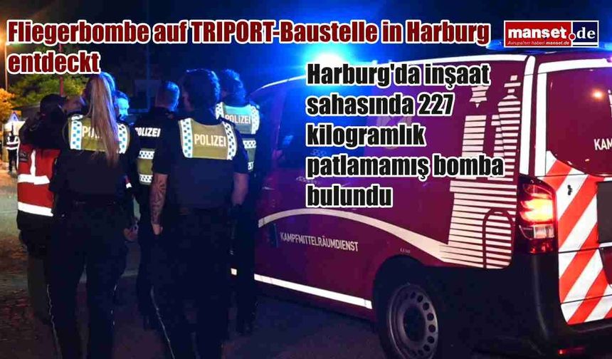 Harburg'da inşaat sahasında 227 kilogramlık patlamamış bomba bulundu